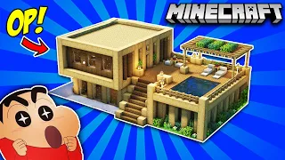 I Made An ULTIMATE MODERN HOUSE In Minecraft SMP !