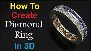 How To Create Diamond ring In 3d || Gemvision Matrix 9 Tutorial #17