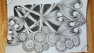 Pattern 414|Zentangle|Zentangle art|Zendala art|Zendoodle art|Doodle art|Zenfloral