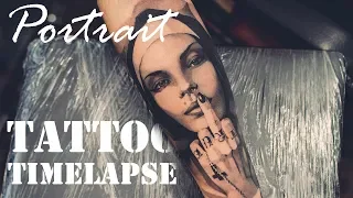 Realistic Portrait - Tattoo Timelapse