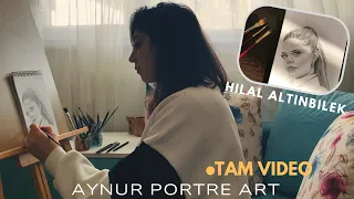 Gölgeleme Teknikleri || Saç ve Yüz Çizimi || Hilal Altınbilek Portre Çizimi