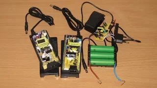 Три зарядных устройства для трех литиевых аккумуляторов