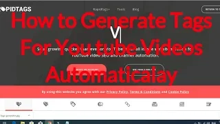 How to Generate Tags For YouTube Videos Automatically