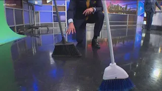 Pete Delkus explains the broom challenge that's sweeping social media