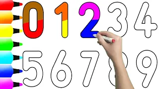 1234567890 | How to Draw and Paint Numbers 1 to 10 Easy for Kids | #Numbers