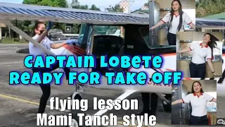 Captain Tanchellie Lobete ready for take off....flying lesson 101 the Tanchellie style