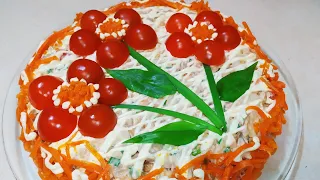 Моментальный САЛАТ когда ГОСТИ НА ПОРОГЕ. Простой и ВКУСНЫЙ салат РЕЦЕПТ.