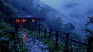 Relax After A Long Hard Day With The Sound Of Rain Falling In The Forest