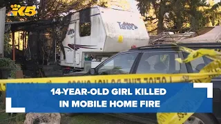 14-year-old girl dies, family narrowly escapes RV fire at mobile home park near Monroe