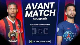 📋OGC NICE vs PSG / AVANT MATCH (COMPO-DÉTAILS) #psg #nice #ligue1 #mbappe #football #ogcnice 🔴🔵