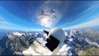 Heli drop over Eiger Switzerland