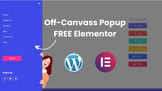 Create an Off-Canvas Pop-Up Menu with FREE Elementor