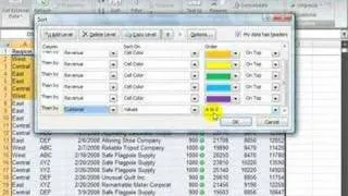 How to Sort by Color, Filter by Color in Excel 2007