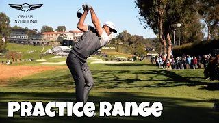 Dustin Johnson Practice Range At The Genesis Invitational 2021