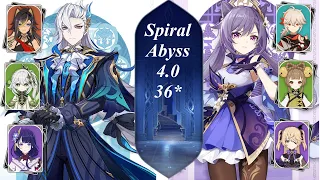 Hyperbloom Neuvilette & Aggravate Keqing 4.0 Spiral Abyss Genshin Impact