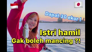 Kemana mana selalu bareng. Istri hamil tetap mau ikut mancing 😅