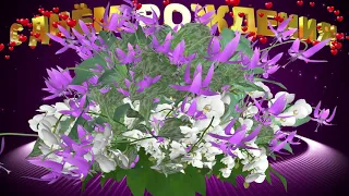 Шикарное поздравление С ДНЁМ РОЖДЕНИЯ. Танцующая волшебная композиция из орхидей и лилий