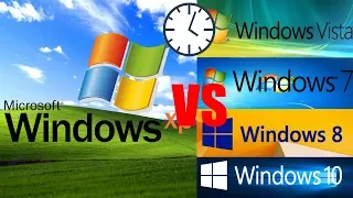 Windows XP VS Vista, 7 ,8.1, and 10 | Speed Comparison