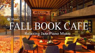 Smooth Jazz Music In Cozy Fall Coffee Shop Bookstore Ambience - Relaxing September Ambience