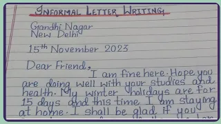 Informal Letter Writing in English | How to Write Informal Letter | Informal Letter