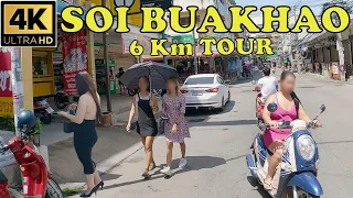 6 Km Morning Tour around Soi Buakhao [4K] Pattaya Thailand