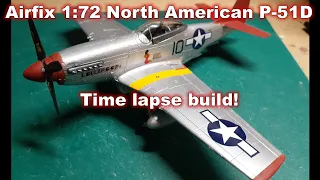 Airfix 1:72 North American P-51D Mustang. (Time-lapse build)