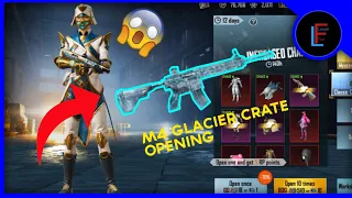 PUBG MOBILE| M4 GLACIER CRATE OPENING 🔥😱|BGMI|PUBGM