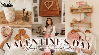 VALENTINES DAY SHOP AND DECORATE WITH ME 2024 | homemade coffee creamer + simple decorating ideas 🤍