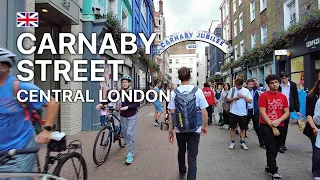 🇬🇧 Carnaby Street London Walk | Central London | August 2022 (4K 60fps)