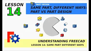 FreeCAD: Comparing Part and Part Design Workflow for Beginners. Multiple ways to make the same model