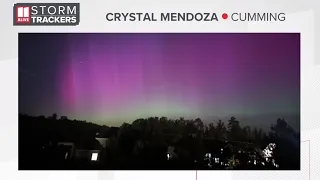 Northern Lights spotted over Atlanta area, north Georgia Friday evening