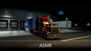 ASMR - Peaceful Rainy Nighttime Trucking in ATS