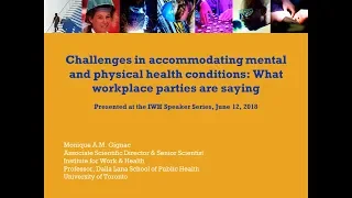 Challenges in accommodating mental and physical health conditions (Jun 14, 18)