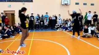 U-DANCE Street Battle : 3 years ROCKIN' ||HIP HOP PRO 14 || Жанна vs Юля Бакеева