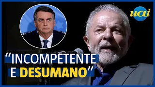 Lula chama Bolsonaro de 'incompetente' em superlive