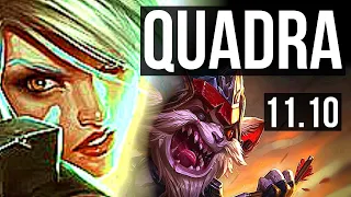 RIVEN vs KLED (TOP) | Quadra, Legendary, 1200+ games, 17/3/4, 800K mastery | EUW Master | v11.10