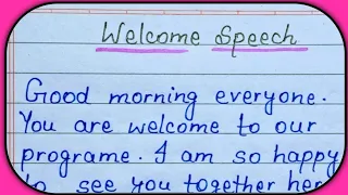 Welcome speech in english//welcome speech for any event //welcome speech//best easy welcome speech