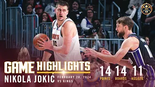 Nikola Jokić Records Fourth Straight Triple-Double | Full Game Highlights vs. Kings 🎥