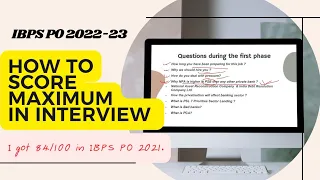 How to score maximum marks in an IBPS PO interview.