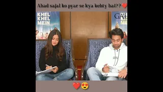 Sajal talk about Ahad raza mir sajal loves Ahad  Ahad talk about sajal ❤🌠😚😭😍🙈🤞🏻💜👀