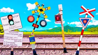 【踏切アニメ】言葉を発するふみきりカンカン😂😂😂Talking railroad crossing!!