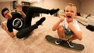 6 YEAR OLD BEATS ME IN CARPETBOARD S.K.A.T.E?!