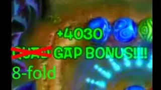 Zuma's Revenge: 8-fold gap bonus!!! (World record)