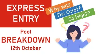 EXPRESS ENTRY Pool Breakdown 12th October...Why Was The Cutoff Score So High?