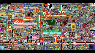 r/place, pixel war (full Timelapse Reddit 2022)