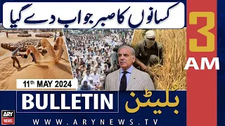 ARY News 3 AM Bulletin 11th May 2024 | Wheat crisis: Farmers launch protest movement from Multan