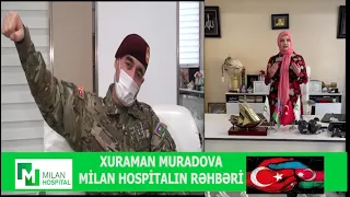 Şuşa fatehi Hikmət Mirzəyev Milan Hospitalın Rəhbəri Xuraman Muradovanı Təşəkkürnamə ilə təltif etdi