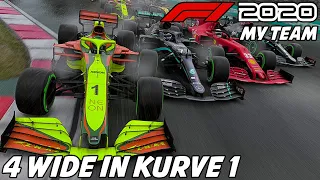 F1 2020 My Team Karriere #65: Four Wide in Kurve 1 | Formel 1 MyTeam