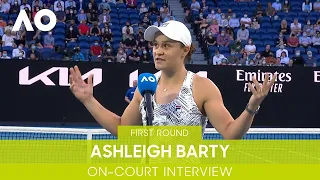 Ashleigh Barty On-Court Interview (1R) | Australian Open 2022