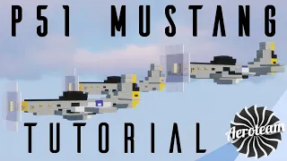 Minecraft P51 Mustang Tutorial | [1.5:1 Scale]
